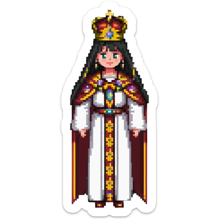 Empress Theodora in Byzantine regalia sticker