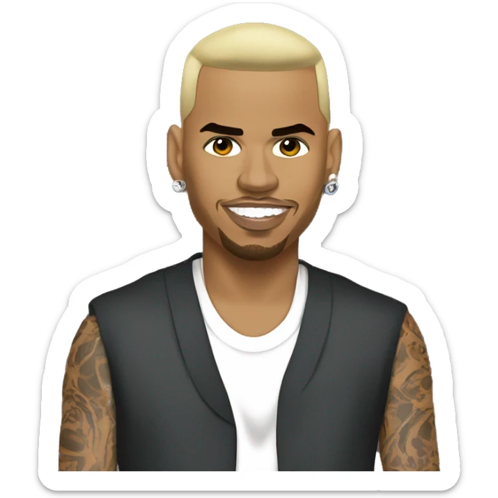 Chris brown sticker