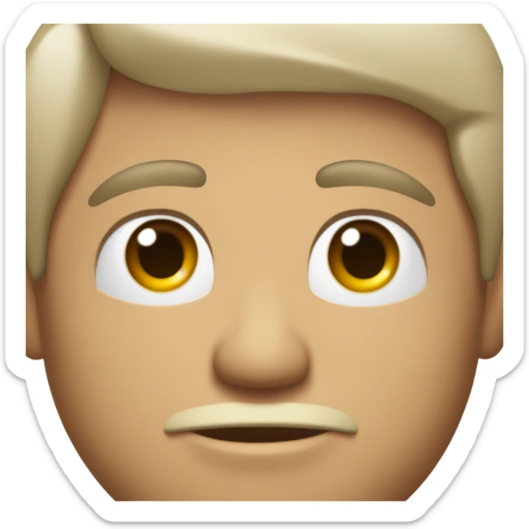 Hombre con pelo corto liso  y con perilla piel blanca ojos claros  sticker