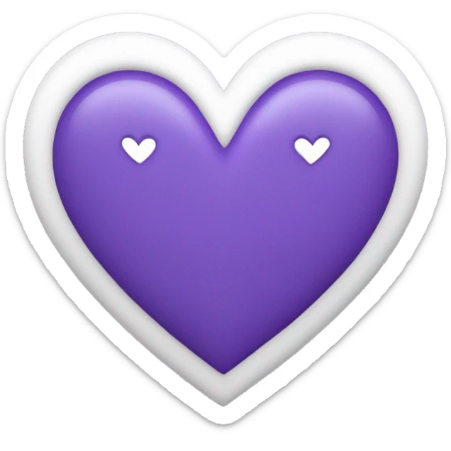 Heart purple and white sticker