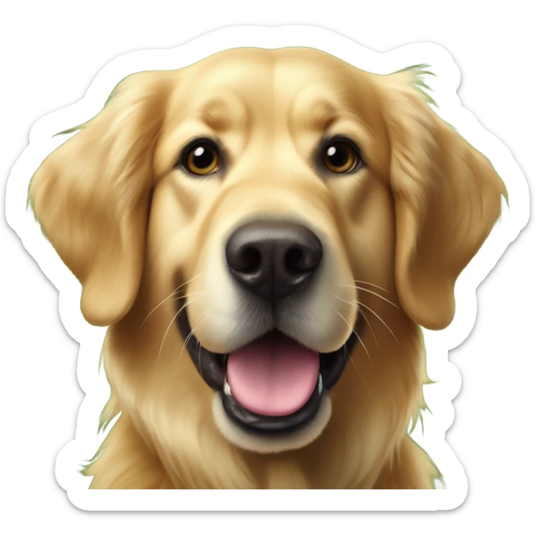 Golden retriever named Ricky who has his balls wearing a packers jersey on a Sunday at lambeau field sunny sticker