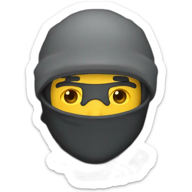 a person who likes to go to the mountains in ninja style sticker