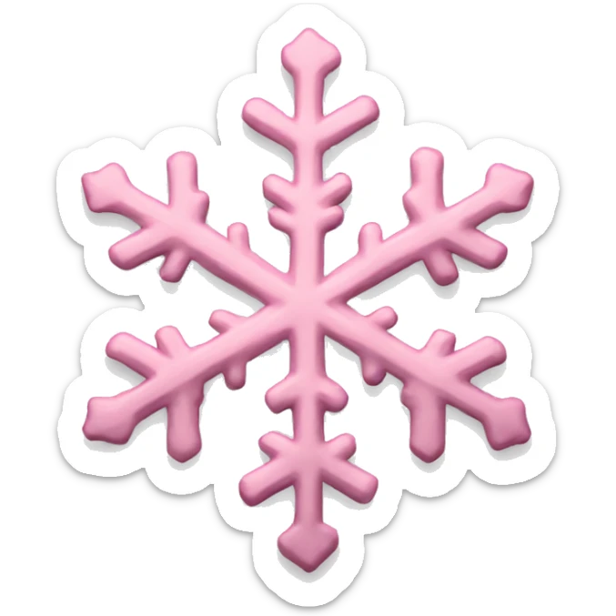 pastel pink snowflake  sticker