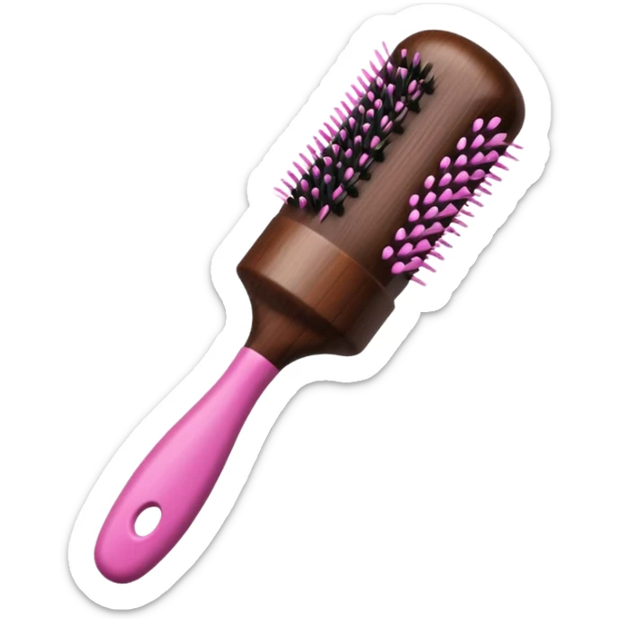dark brown hair brush for small girls sticker