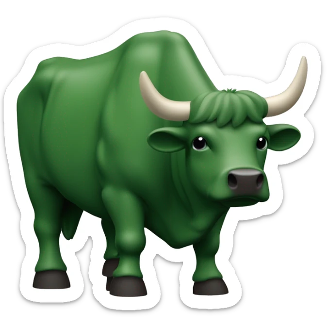 

Un toro (bull) que:
Sea una cara de toro vista de frente
Use caracteres ASCII simples
Incluya cuernos prominentes
Se pueda colorear en verde
Sea fácil de copiar y pegar
Mantenga su formato en diferentes plataformas sticker