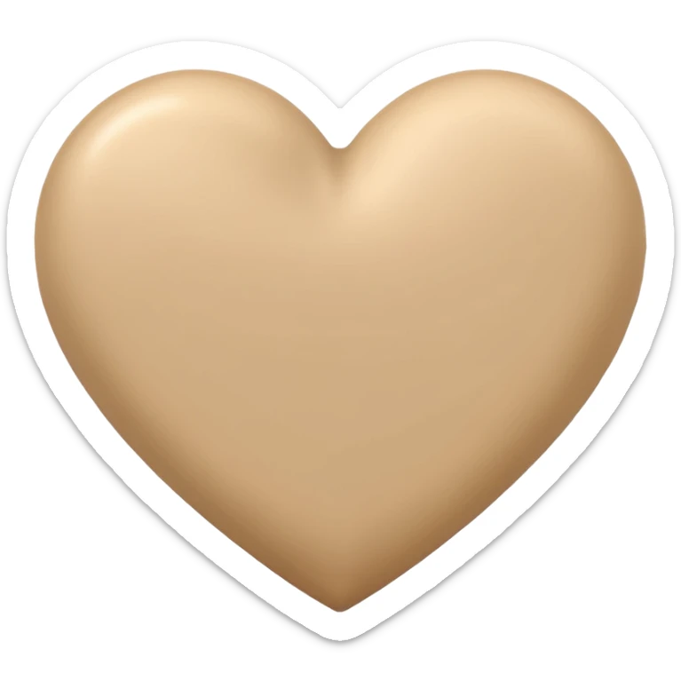 Beige heart  sticker