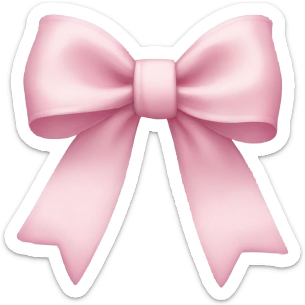 light pink bow sticker