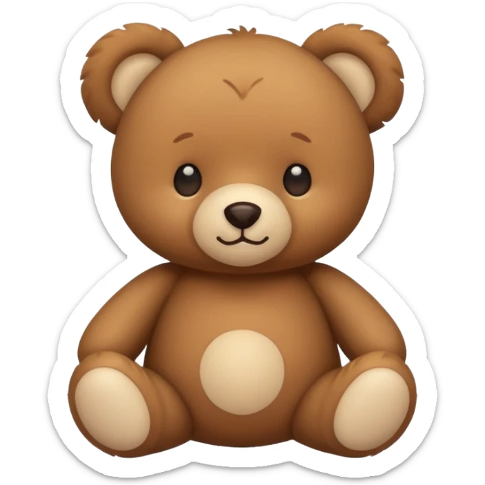 Cute flat-style teddy bear icon for infant daycare. i want to feel safe when see that teddy
 sticker