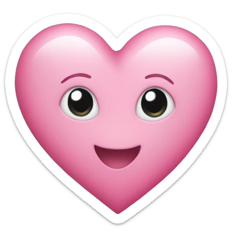 Pink heart sticker