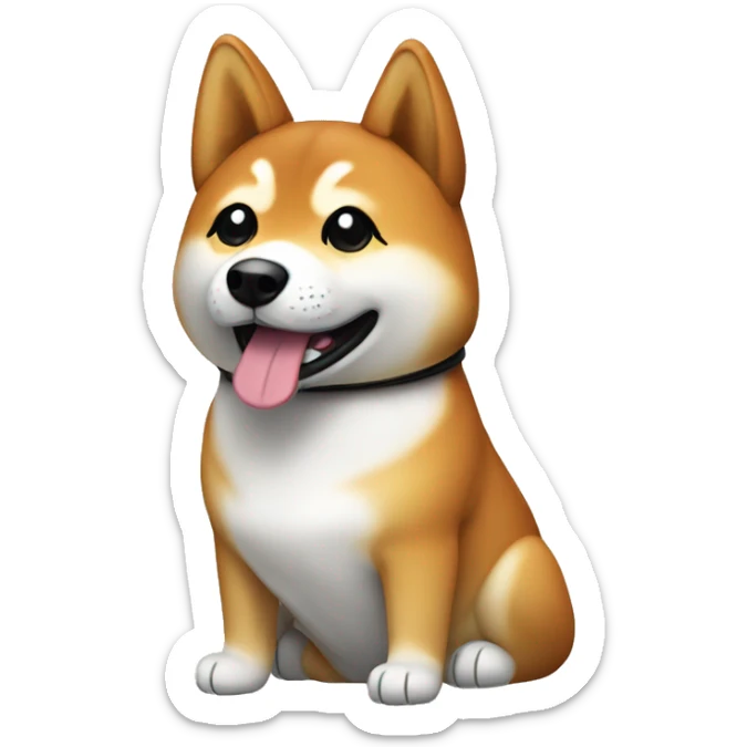 I want a potcast microphone but it has the ears of a shiba dog  sticker