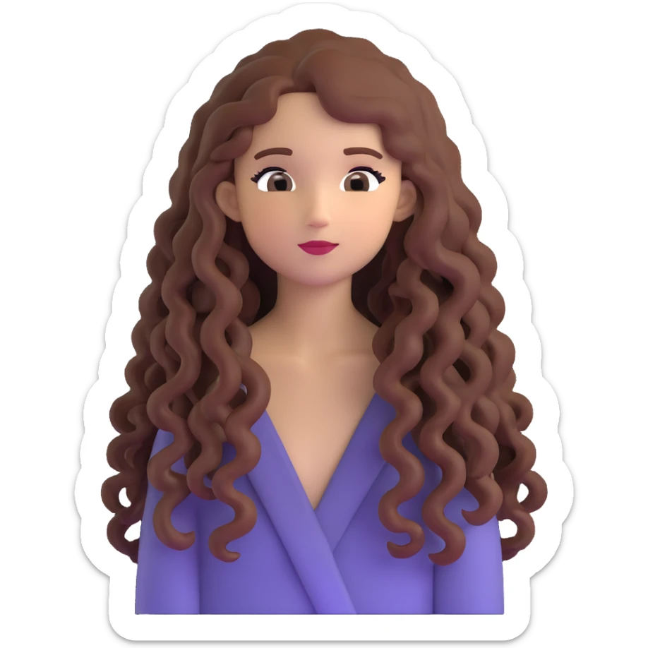 pretty black girl with long curly hair sticker