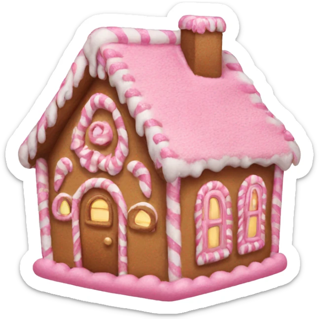 Pink gingerbread house  sticker