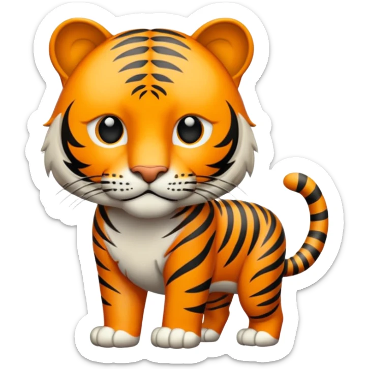 Tigre adulto feroz con la cara mas real no de caricatiraen la cima  sticker