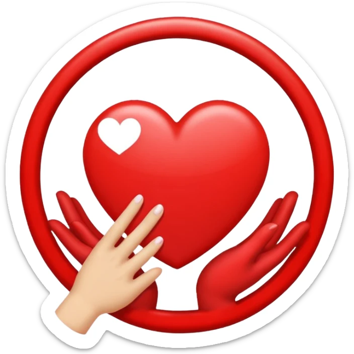 Quiero un emoji de paz y amor con la palomita blanca encerrada en un círculo y un corazón  sticker