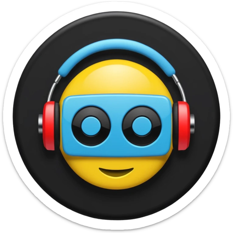 un gif texte qui défile  "BREAKSTYLEZ TV"  change de couleur sur fond noir sur le theme dj sticker