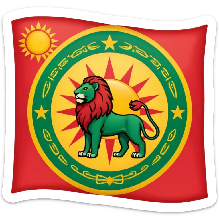 پرچم شیر و خورشید بجای الله وسط پرچم ایران sticker