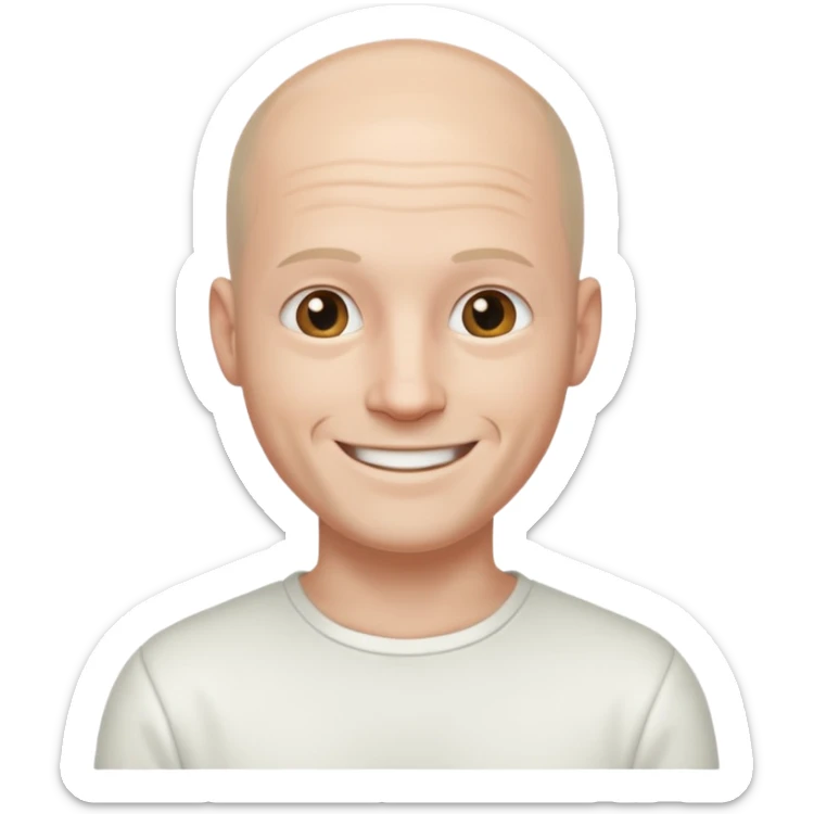 A white man whole body whole white  not detailed and no hair and skin colour white  sticker