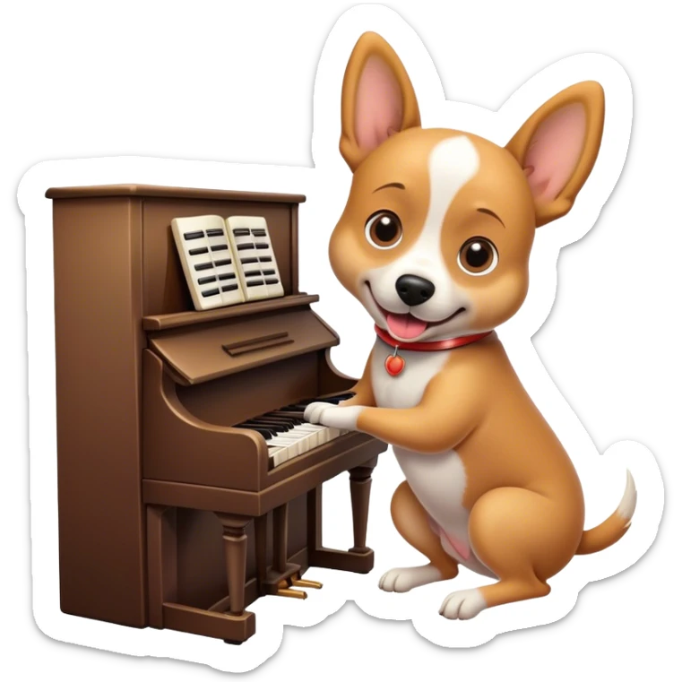 Hình chú chó ngộ nghĩnh chơi đàn bà noi thank you sticker