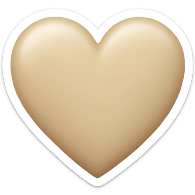 Beige heart  sticker