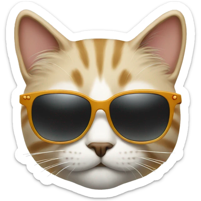 Cat with sunglasses sticker