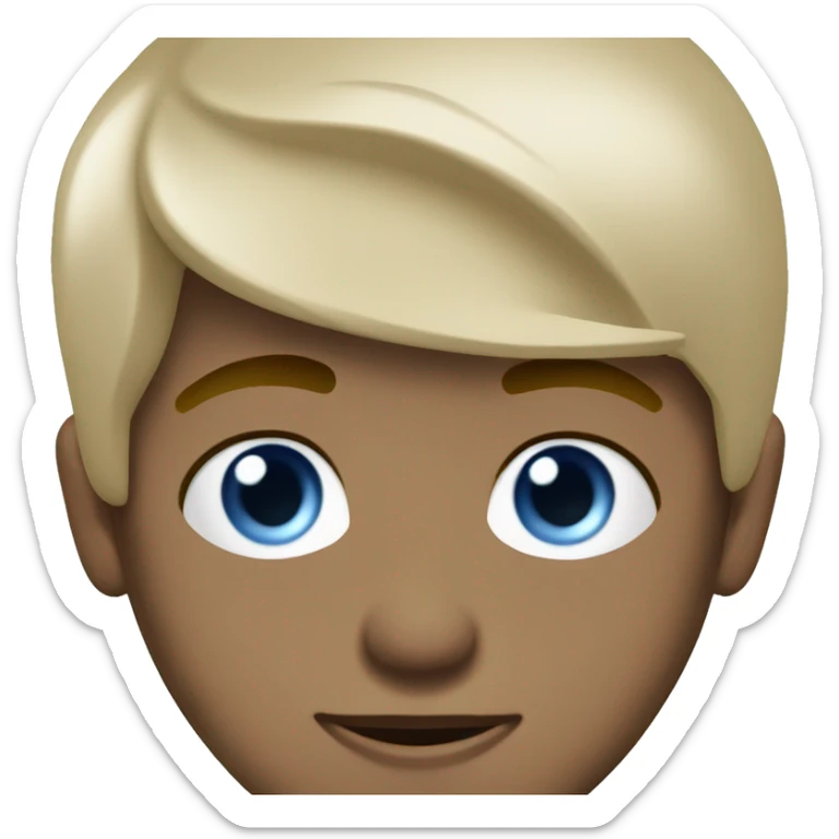 gipsy boy with blue eyes skinny in suit with straight short hair sticker