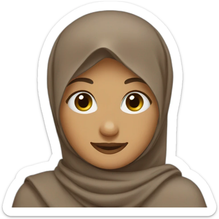 hijab brown thumbs up sticker