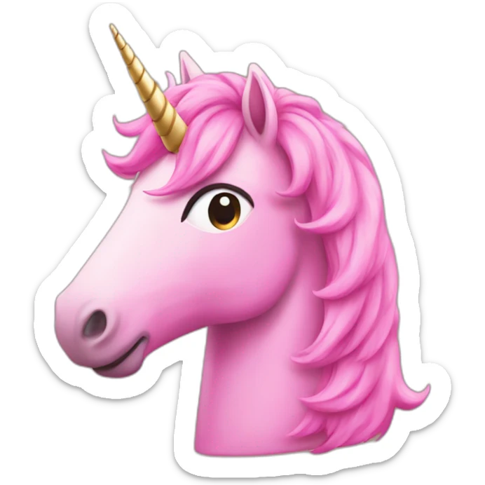 Pink unicorn sticker