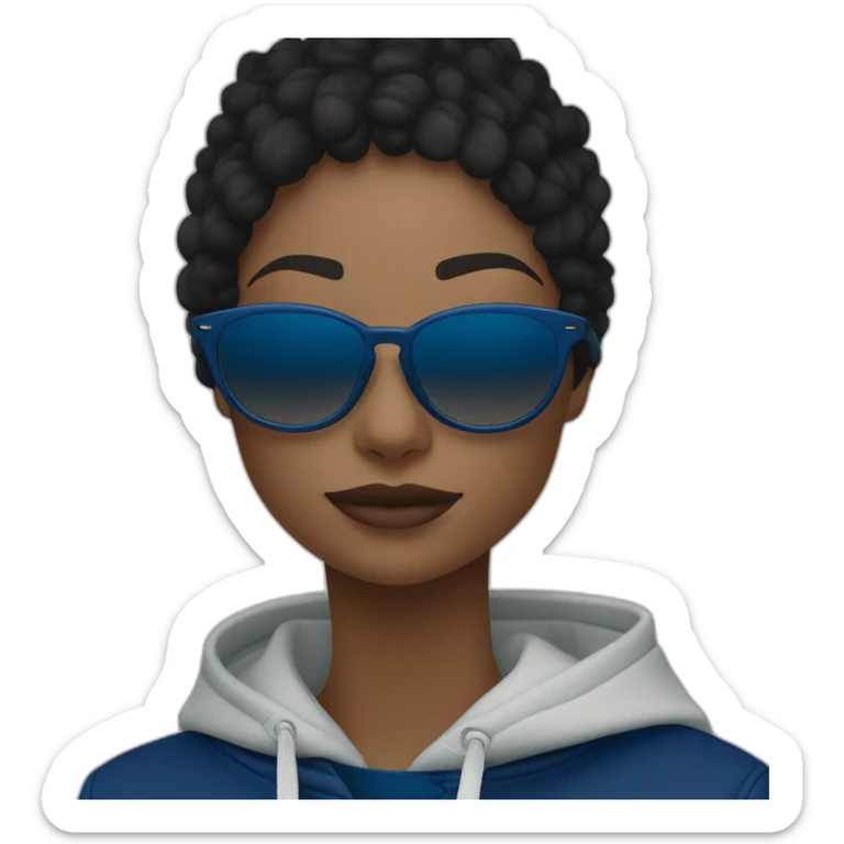 Lacoste bag girl with black lacoste hoodie e and blue oakley sportive sunglass  sticker