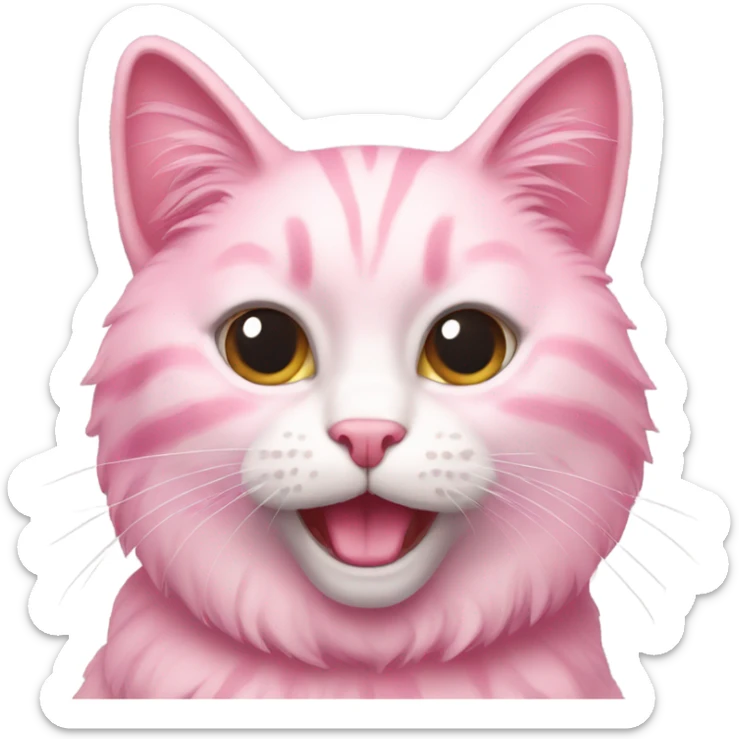 Pink cat  sticker