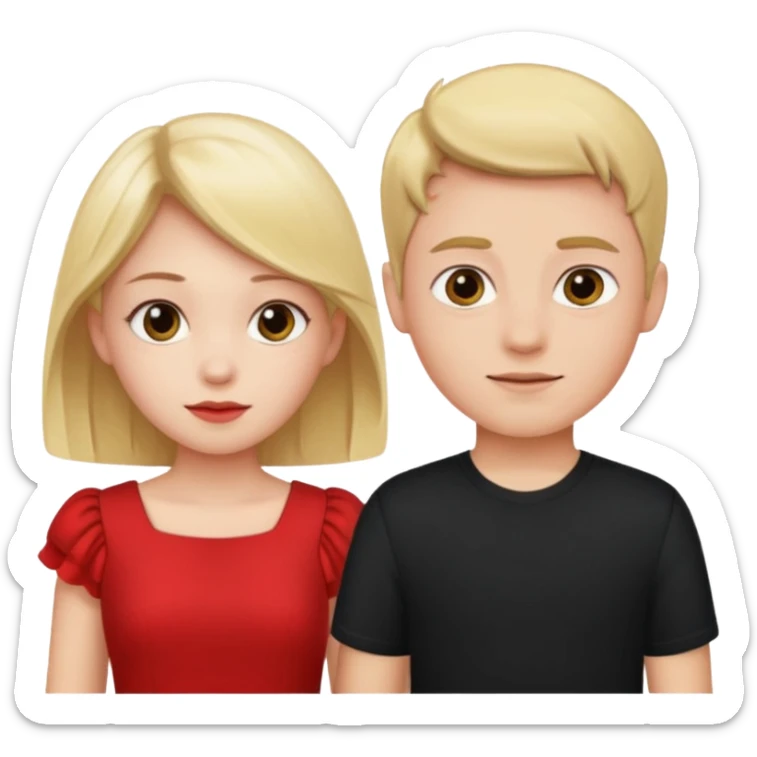 Wow good now just change the colour of dress girl red boy black sticker