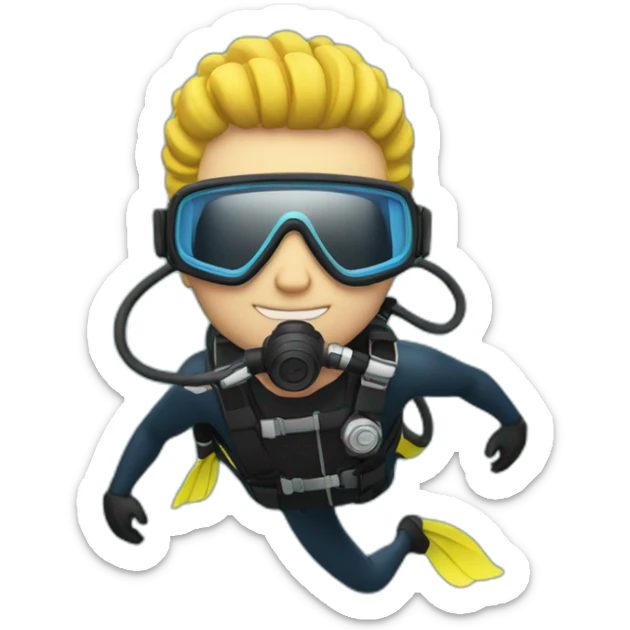 Scuba diver sticker