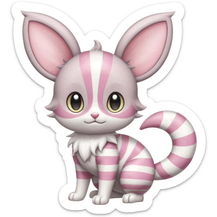  Fey Toony Espurr-Minccino-Skitty-Sprigatito-fusion-hybrid sticker