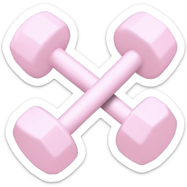 pale pink dumbells  sticker