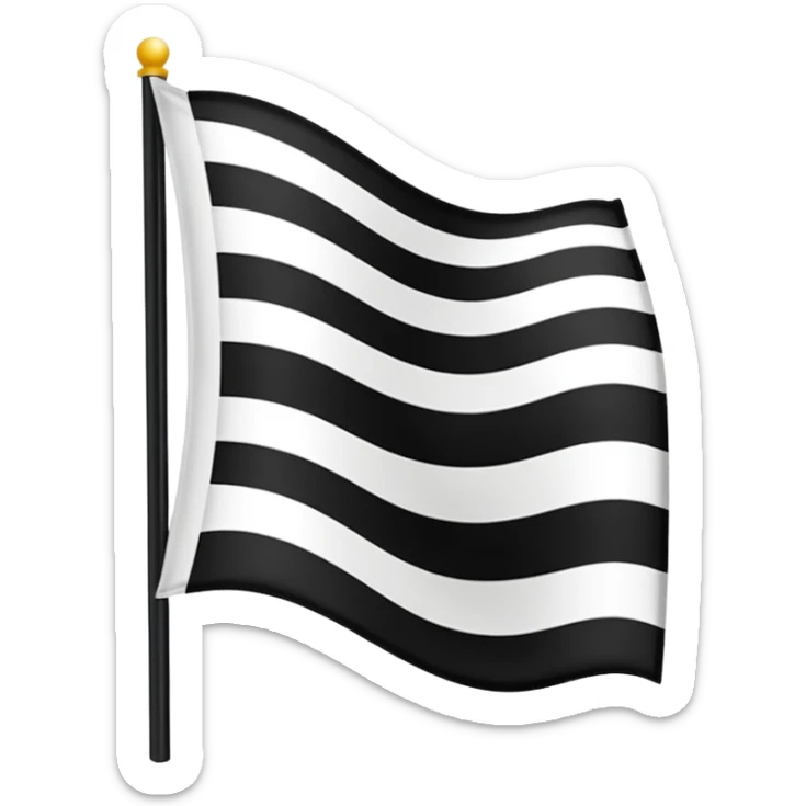 Un drapeau comme la France mais les couleurs sont noires blancs noirs sticker