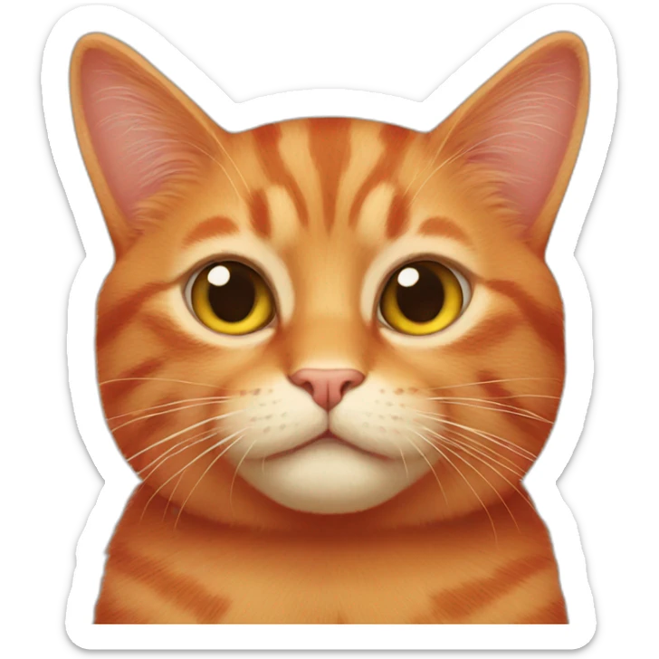 Red-red cat sticker