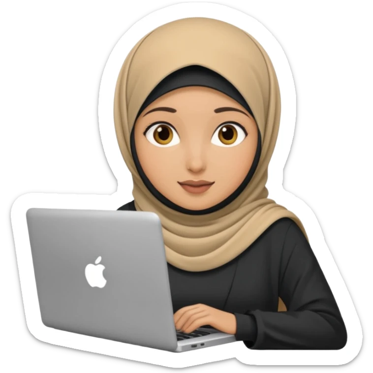 Hijabi girl loptop sticker