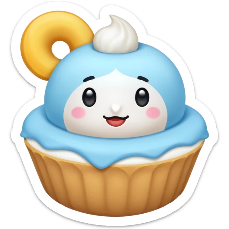 Verificacion azul de tiktok redonda medio celeste con la palomita blanca chillante sticker