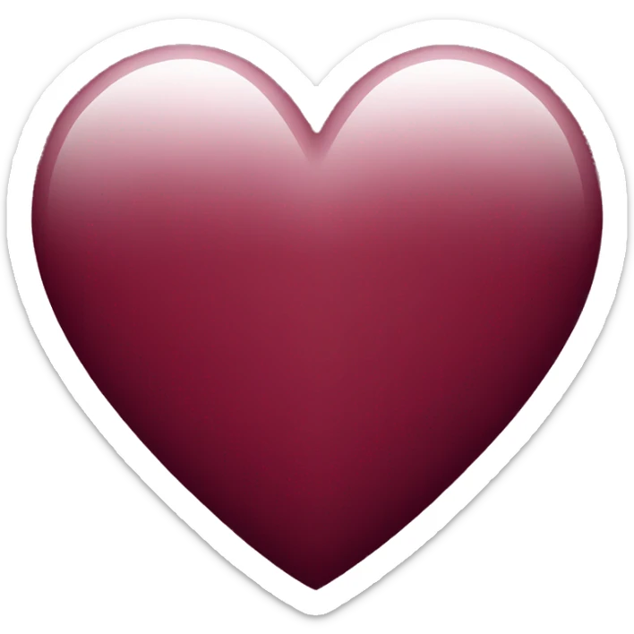 Burgundy heart sticker