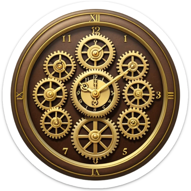 Steampunk Detailed Clock sticker