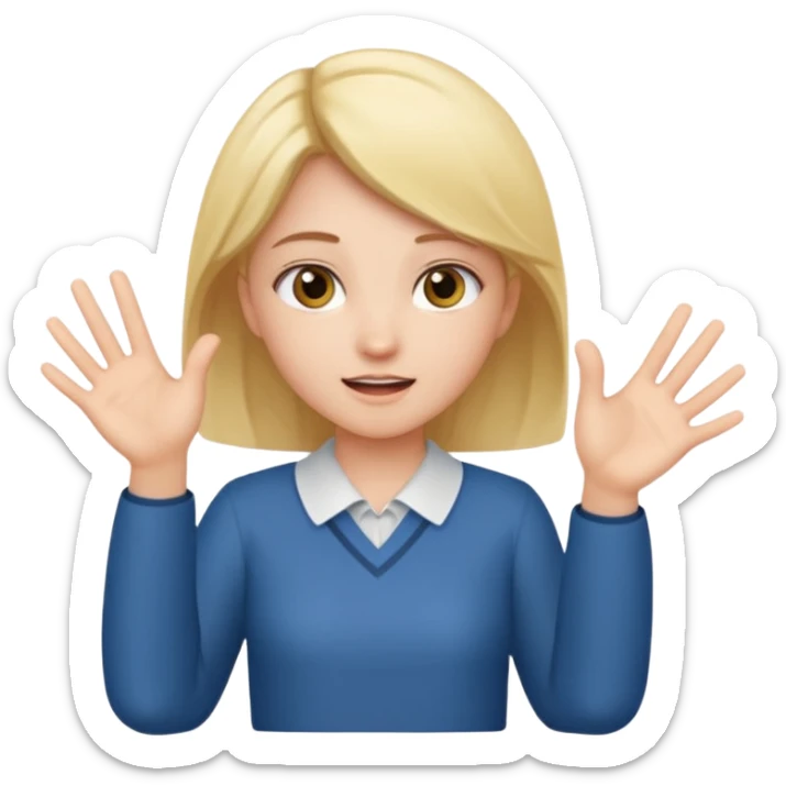 A girl teaching words..so i need a girl position like she us teaching..like real speaking  sticker