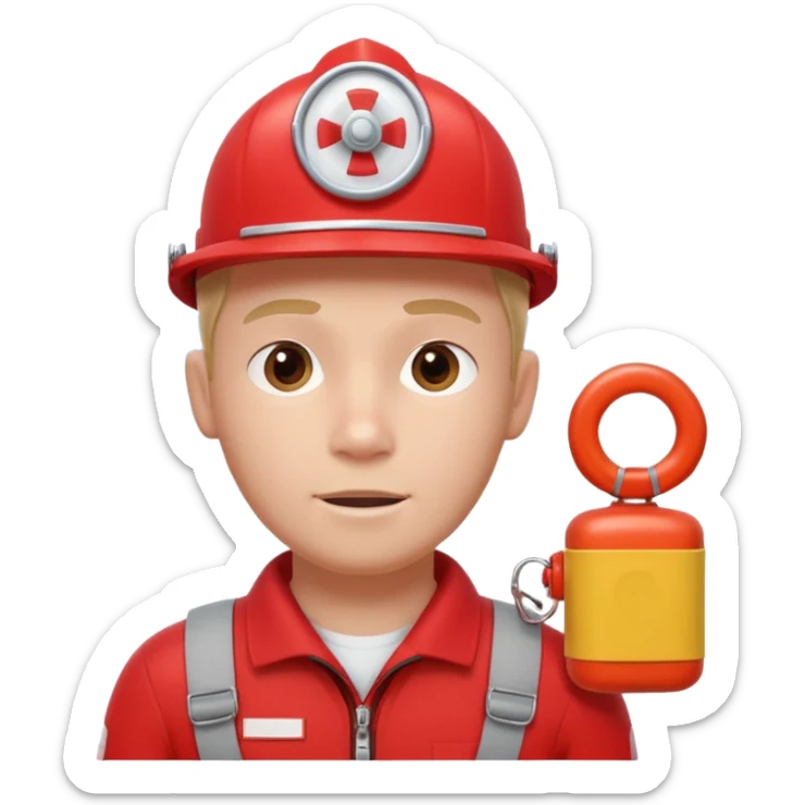 lifeguard portrait, head and shoulders only, wearing red lifeguard uniform, rescue whistle and buoy strap visible, confident alert expression, beach safety vibe, 3D cartoon, mobile game icon style, clean background, no text, no watermark
 sticker