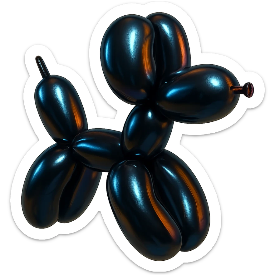 Toy black silhouette sticker