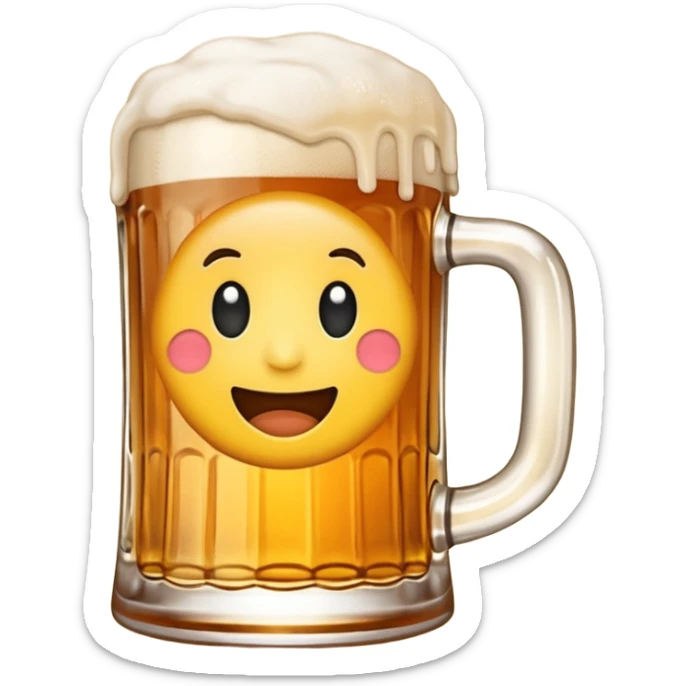 bier emoji gekennzeichnet mit "Freitags-Fübi" um 17 Uhr sticker