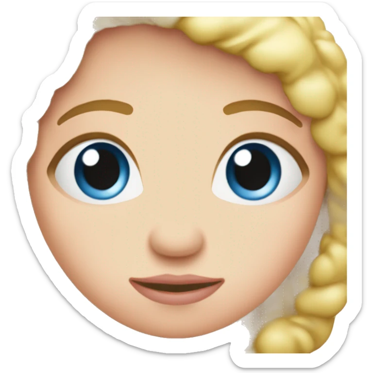 Gul emojie som blåser tygge gummi med øyene luket og har lyse rosa hjerter rundt seg. sticker