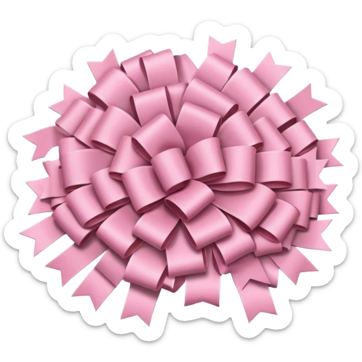 super pale pink bow confetti but the paper confetti are the pale pink bows sticker