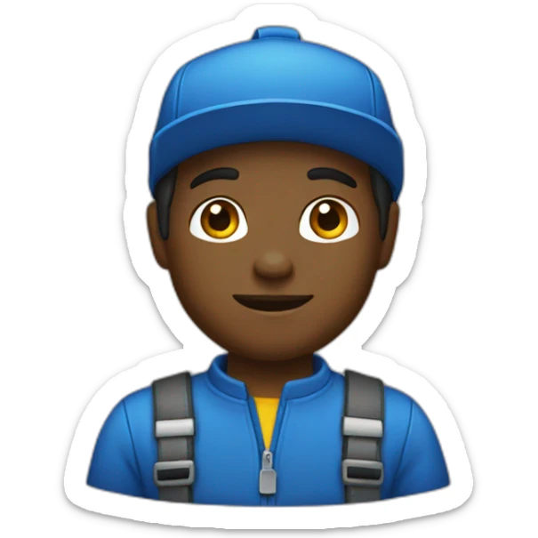 Designer blue sticker