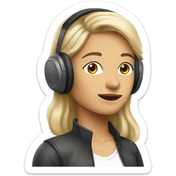 Ma femme brune avec un casque de vélo sur la tête et moi blonde avec un livre à la mai  sticker