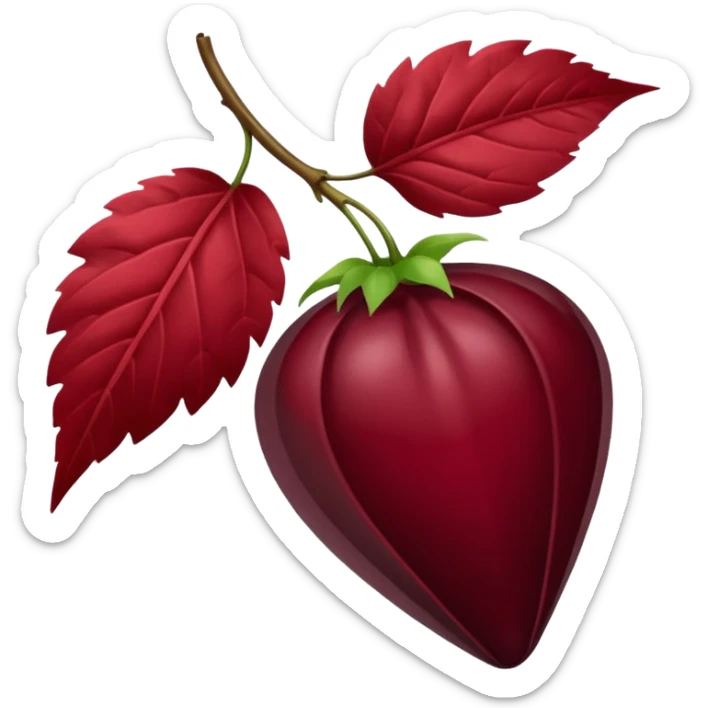 HAZ UNA lista de objetivos en color vinotinto/rojo carmesí brillante, con hojas blancas sticker