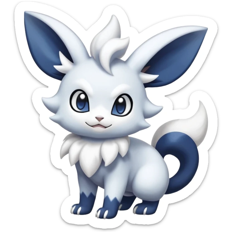 Meowstic-Absol-Minccino-Pokémon-Fakémon-hybrid-creature (full body) sticker