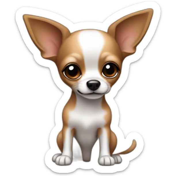 little dog pincher kinda chihuahua, with long face and with black and brown skin color sticker